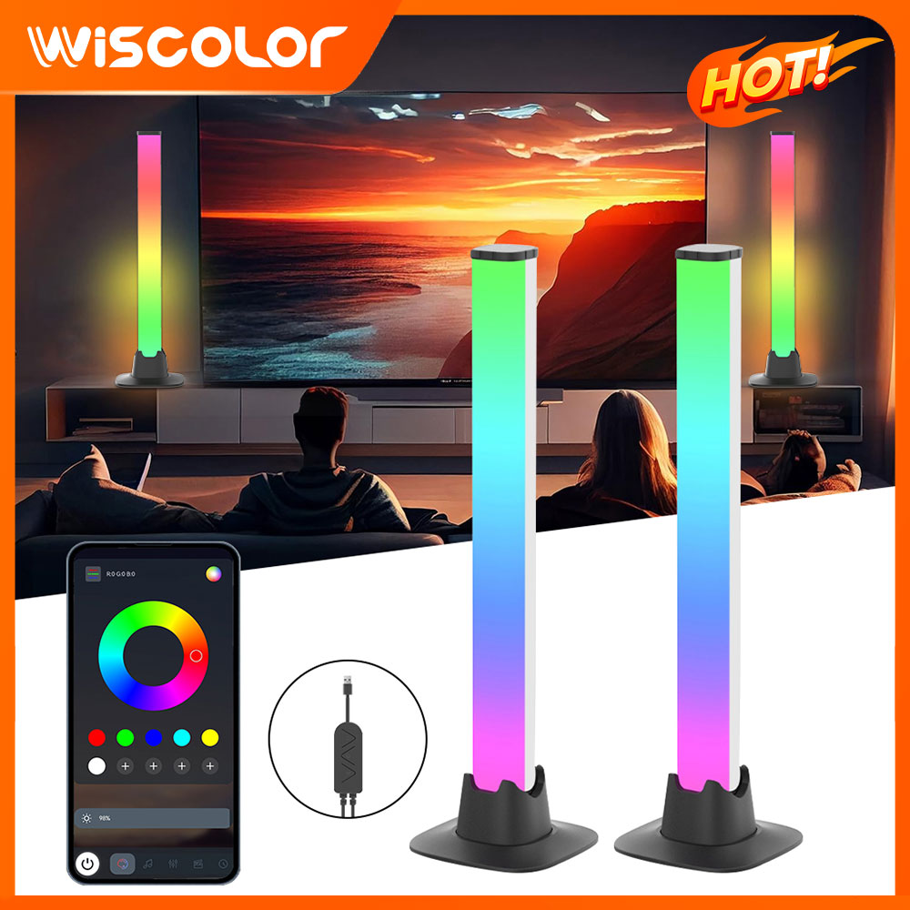 Desk Setup With Tv - Luzes LED RGB para configuração de