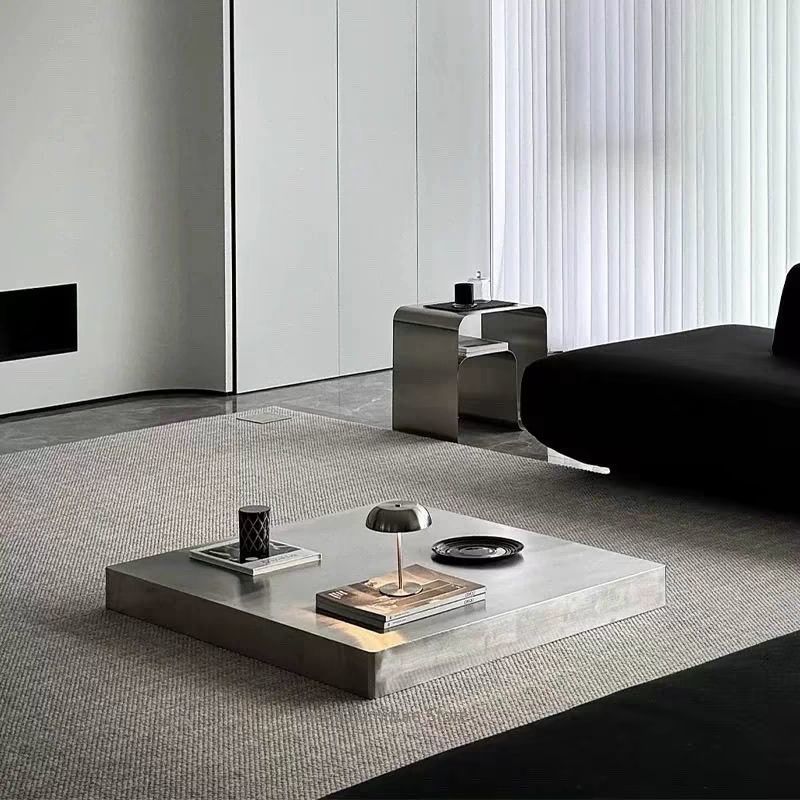 Desk Setup Minimalist - Mesa de Canto em Aço Inoxidável