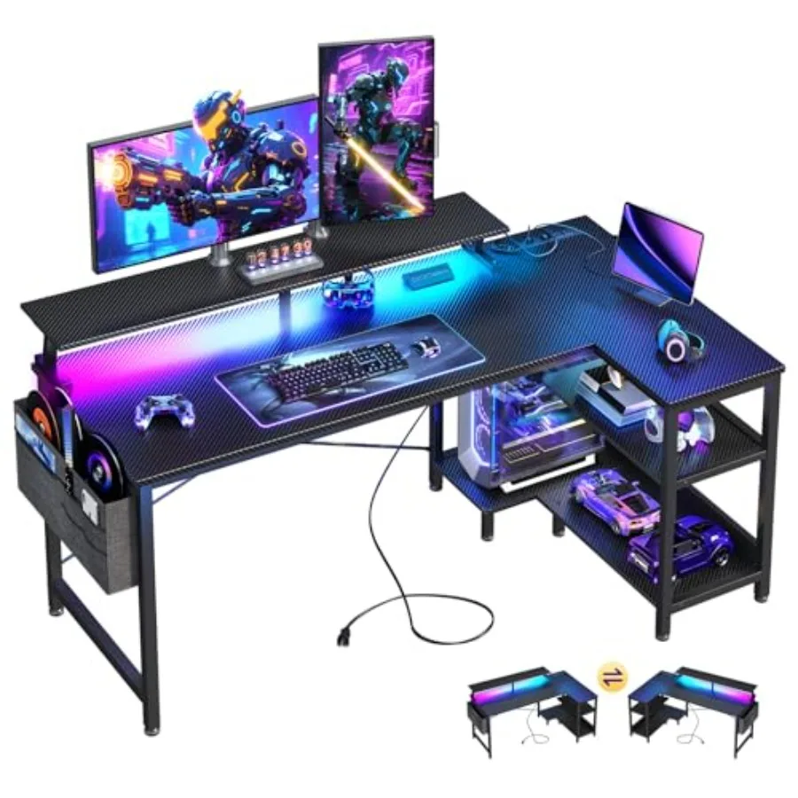 Desk Setup L Shaped - Mesa de jogos em formato de