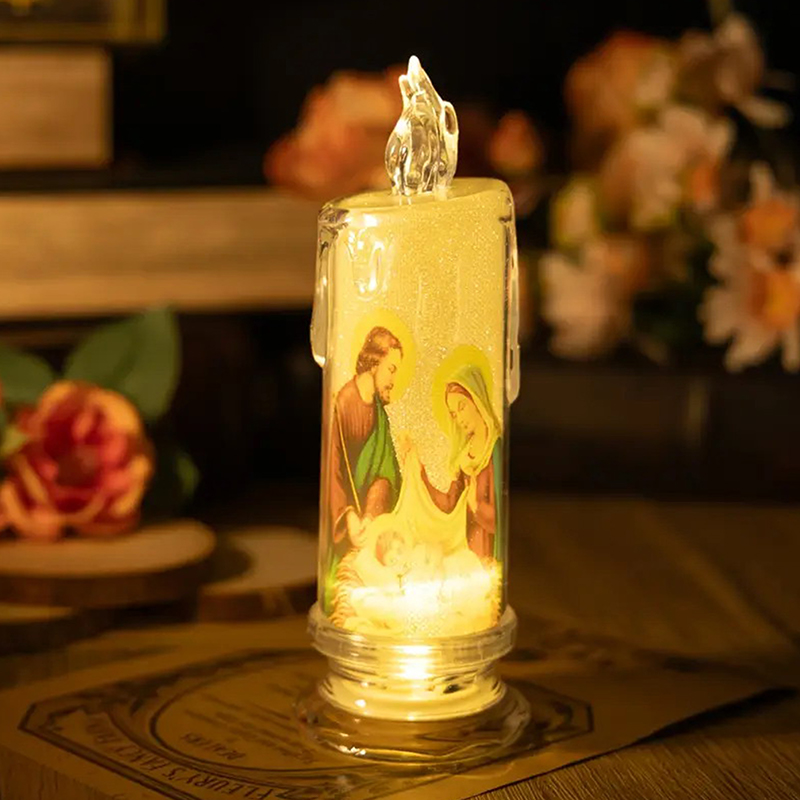 Desk Setup Lamp - Jesus virgem cristo led vela lâmpada