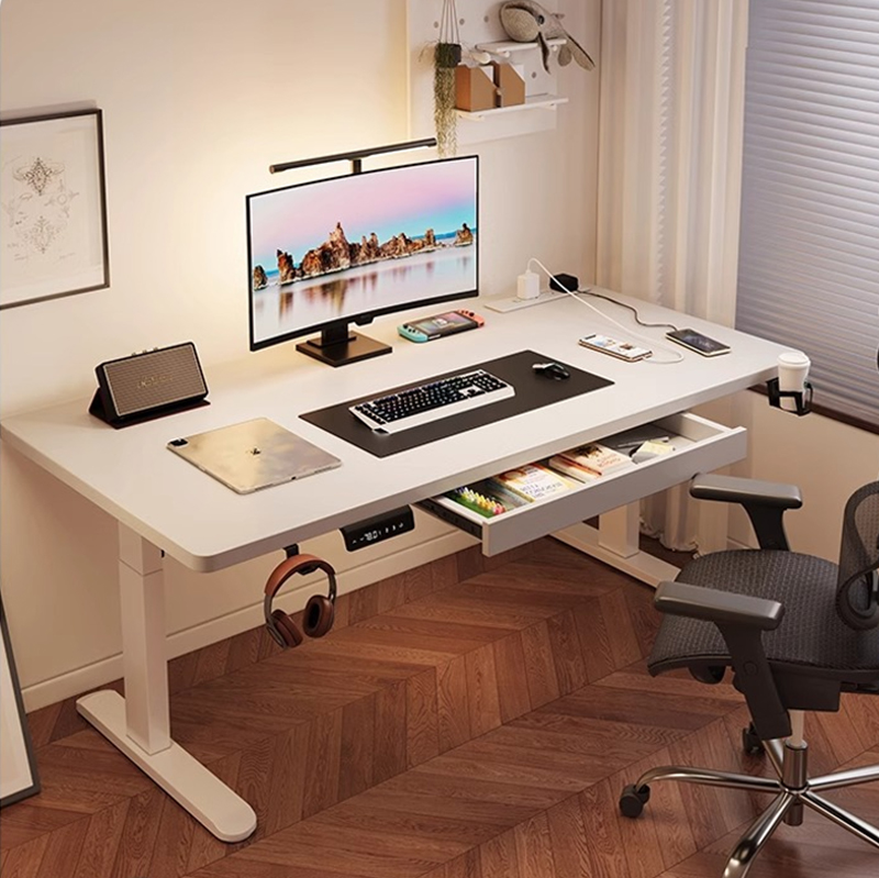 Setup Desk Monitor - Mesa Elétrica Moderna com Dois Motores