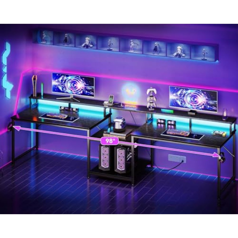 Mesa de jogos para 2 pessoas,  - Desk Setup L Shaped avaliação e preço