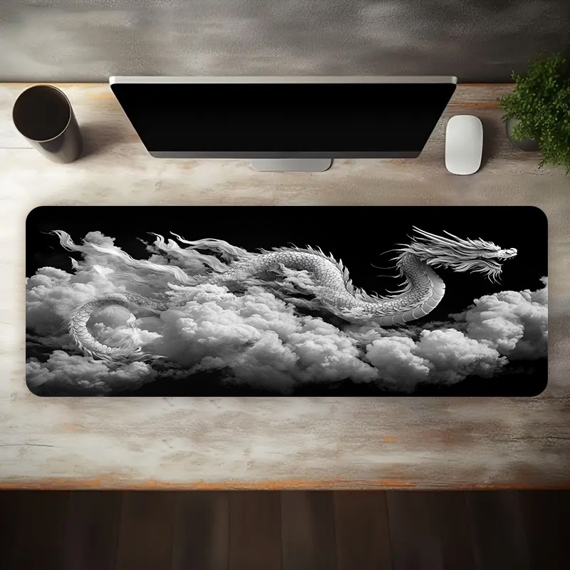 Mouse Pad Gamer Dragão Preto e - Desk Setup Pc And Laptop avaliação e preço