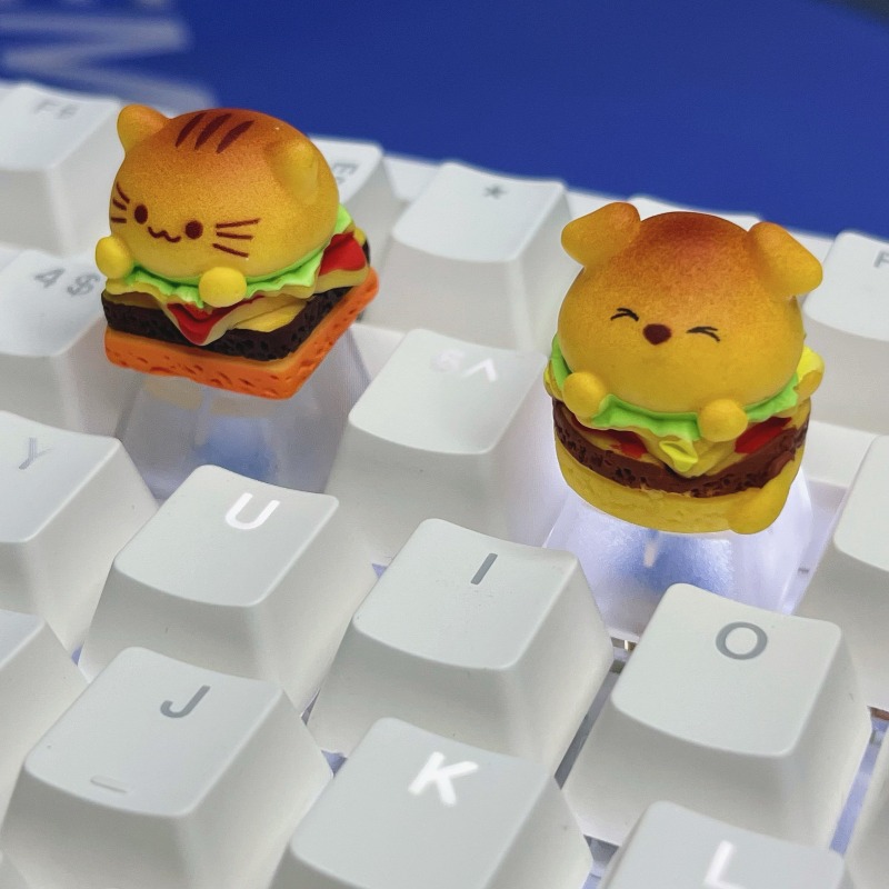 Keycap de Gato Cachorrinho Ham - Desk Setup With Tv avaliação e preço