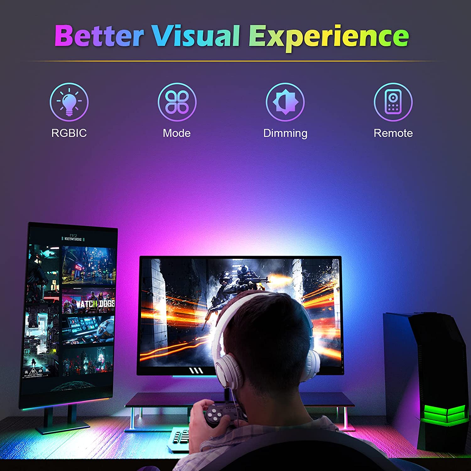 Sob a barra de luz do monitor  - Setup Desk Monitor avaliação e preço